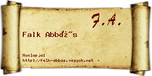 Falk Abbás névjegykártya